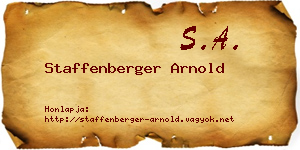 Staffenberger Arnold névjegykártya