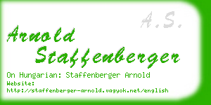 arnold staffenberger business card